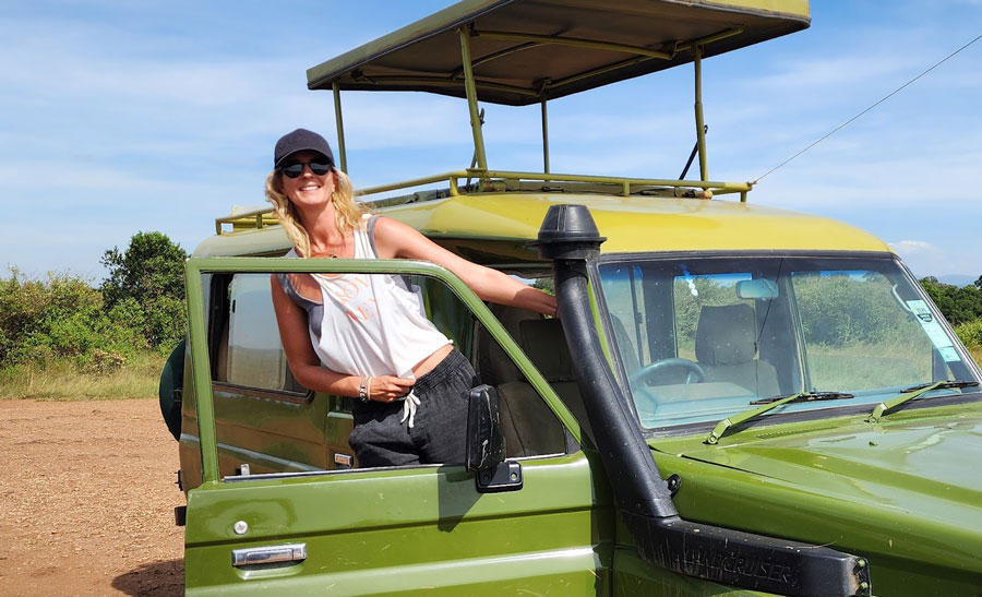 Woman in Safari Vehicle